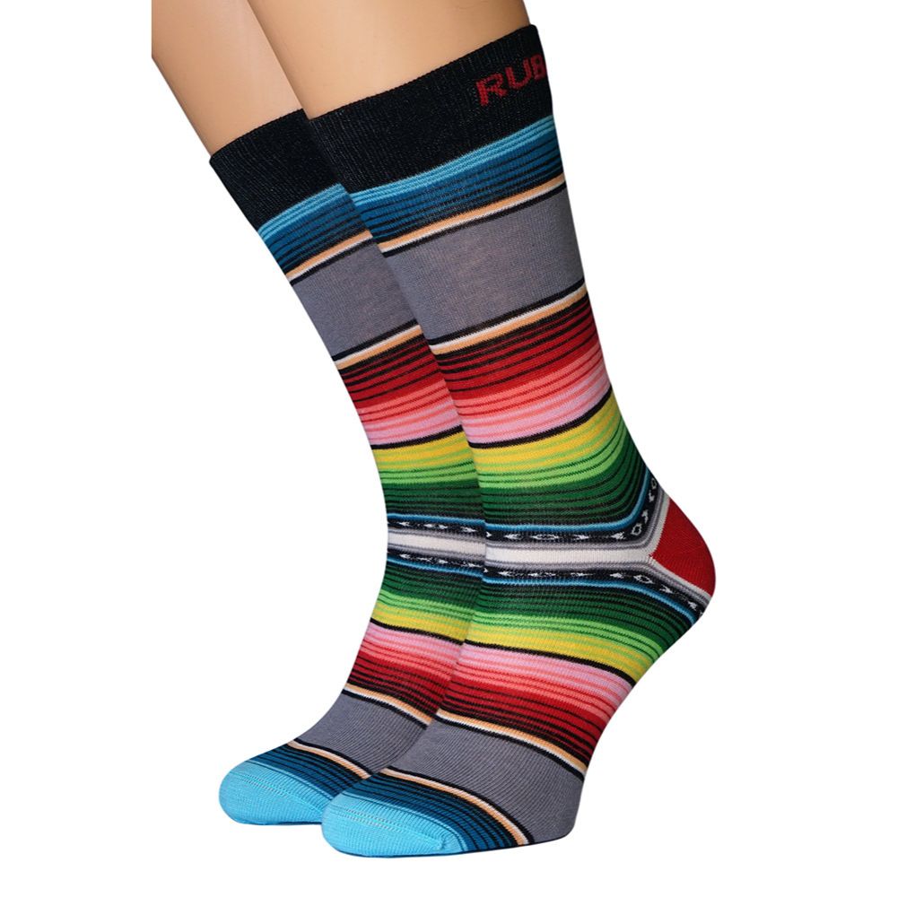 Herrensocken Ruban Rouge Sbunte Streifen