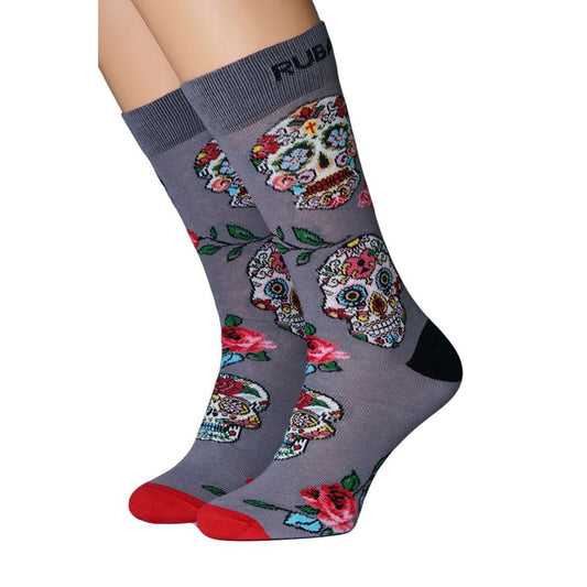 Herrensocken Ruban Rouge Skulls