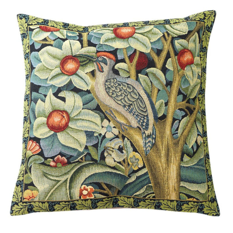 Kissenhülle Woodpecker von William Morris – Gobelin 45x45 cm