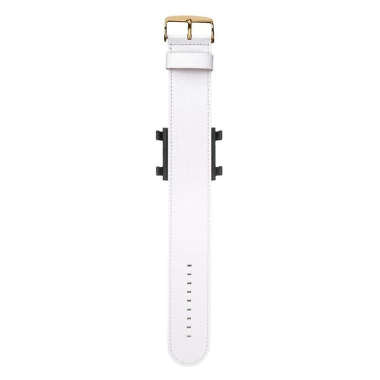 STAMPS Armband weiß mit goldener Schließe