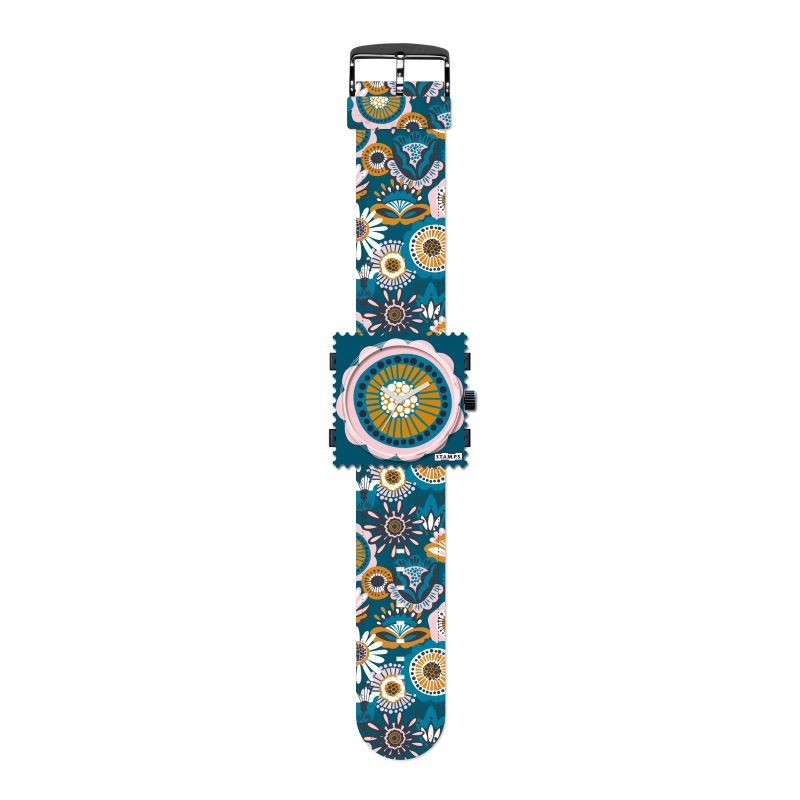 STAMPS komplette Uhr mit Blüten