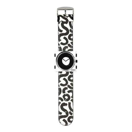 STAMPS komplette Uhr schwarz-weiß