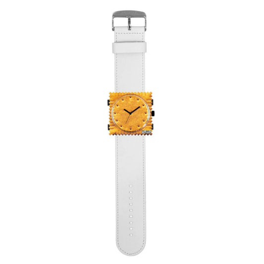 STAMPS Uhr komplett Zifferblatt Cookie auf weißem Armband