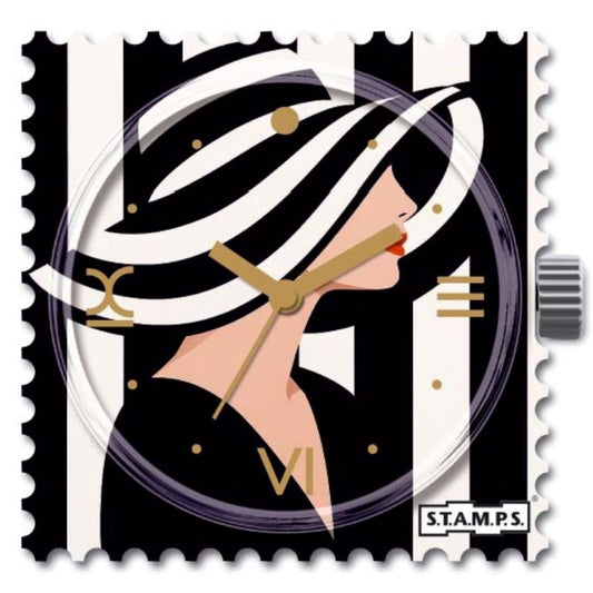 STAMPS Zifferblatt Dame mit Hut
