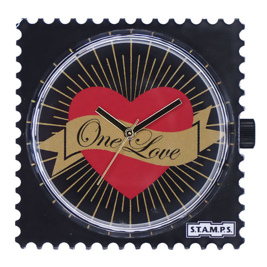 STAMPS Zifferblatt rotes Herz