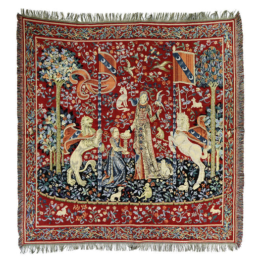 Gobelin Tischdecke The Lady and the Unicorn- the Taste