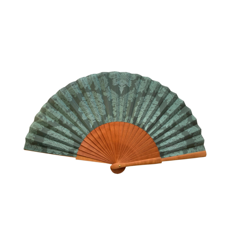 Fächer jade mit Damastmuster
