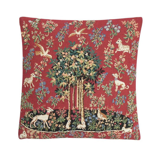 Gobelin Kissenhülle Orangenbaum – Lady and the Unicorn, 33×33 cm