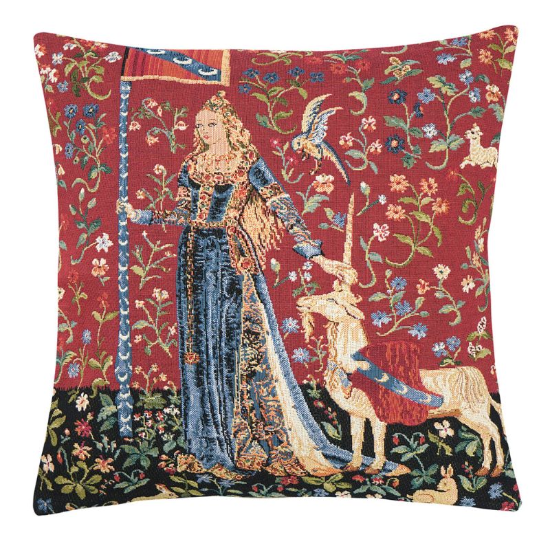 Gobelin Kissenhülle „Lady and the Unicorn – The Touch“ 45x45