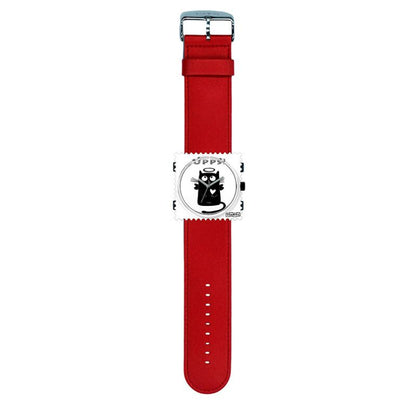STAMPS komplette Uhr kleine Katze mit Armband rot