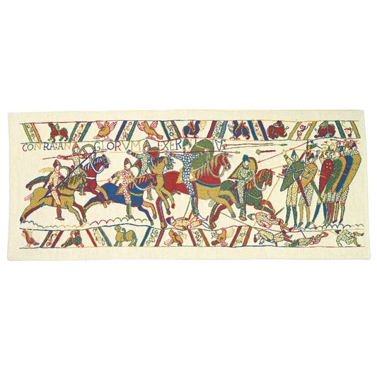 Wandbehang mit Details einer Schlacht vom Wandteppich aus Bayeux
