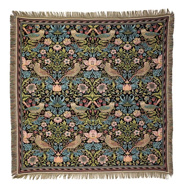 Gobelin Tischdecke Erdbeerdiebe William Morris 140x140