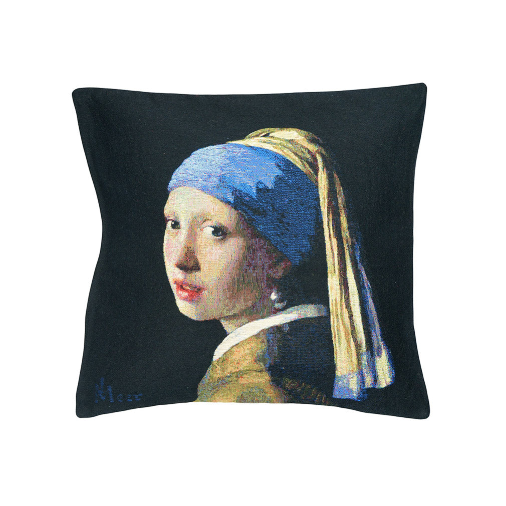 Gobelin Kissenhülle „Mädchen mit dem Perlenohrring“ nach Vermeer. 33x33 cm, 