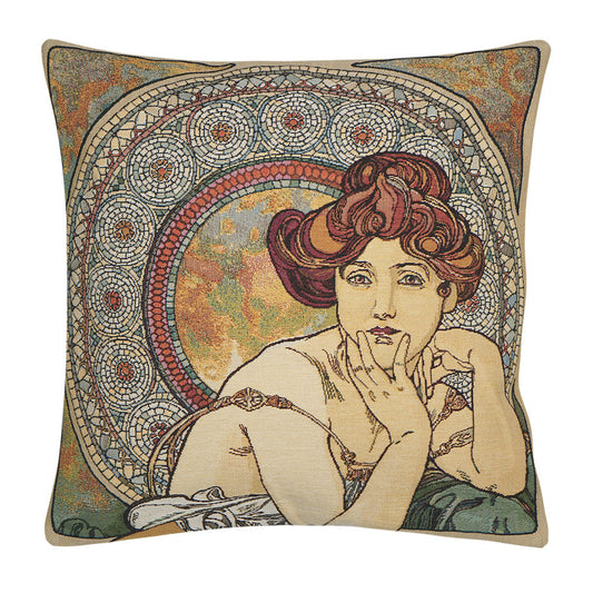 Gobelin Kissenhülle Topas Mucha 45x45