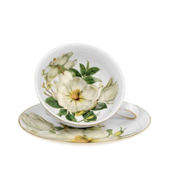Tasse mit Untertasse Magnolia Gold DUO Porzellan