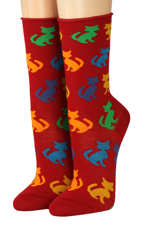 Crönert Socken Katzen Rot 