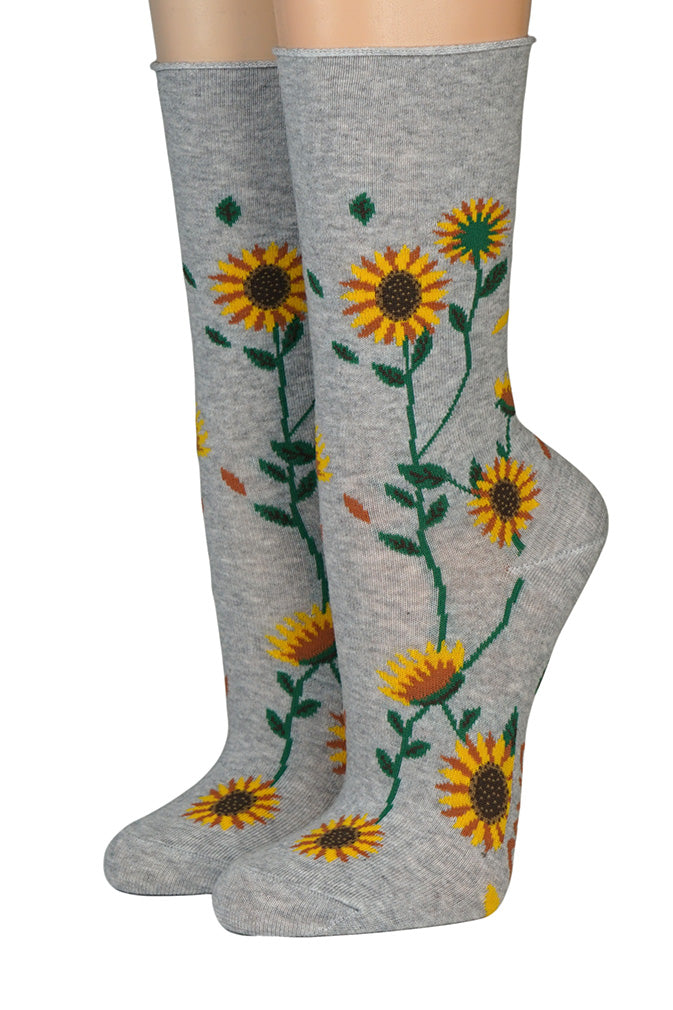 Crönert Socken Sonnenblumen Grau 
