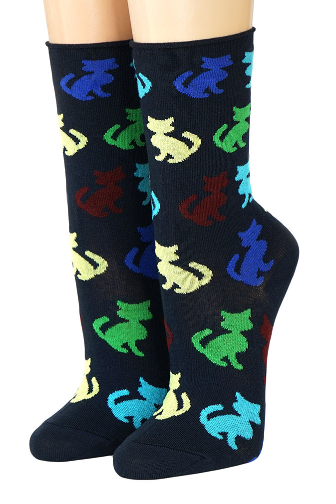 Crönert Socken Katzen Schwarz 