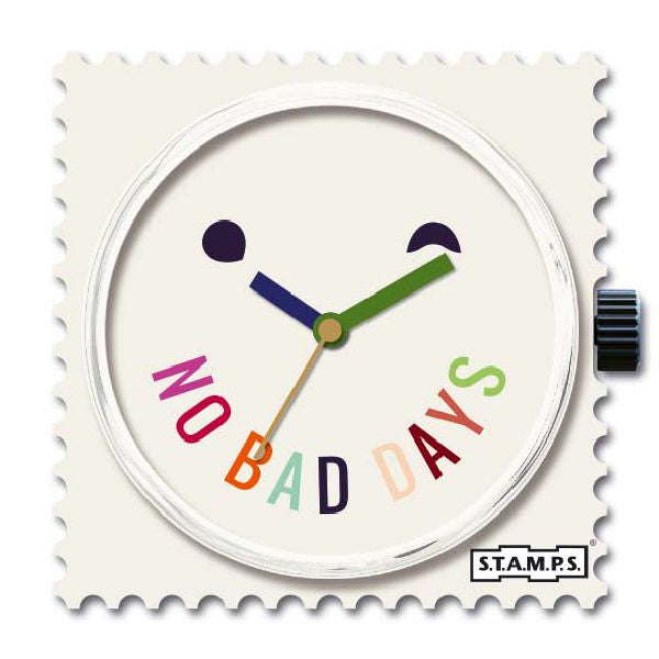 Stamps Uhr mit Schriftzug - no bad days