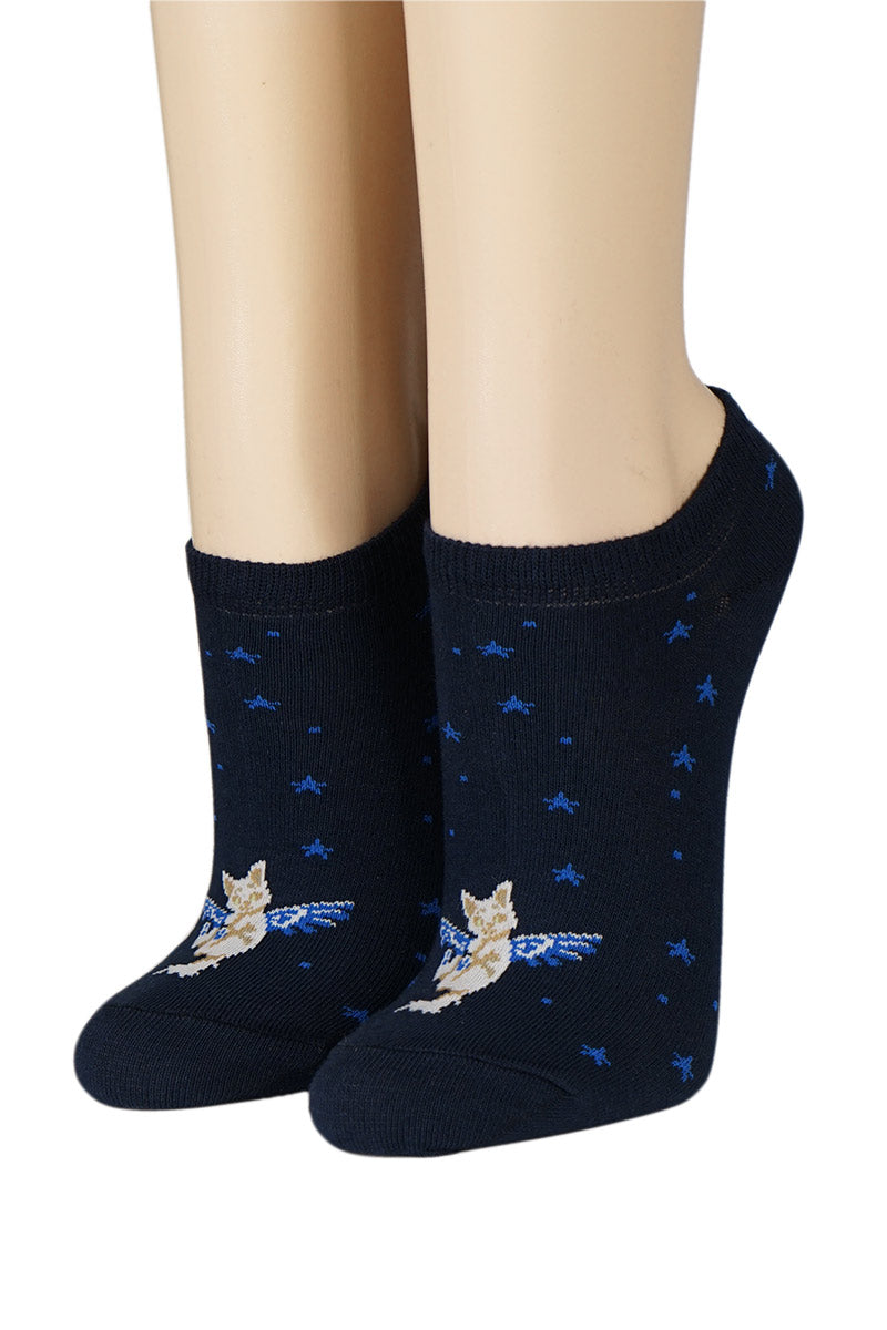 CRÖNERT Damen Sneakersocken Flying Cats 11934