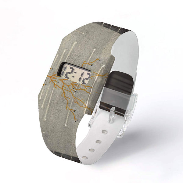 Pappwatch digitale Armbanduhr aus Tyvek® - Shapes of Grey