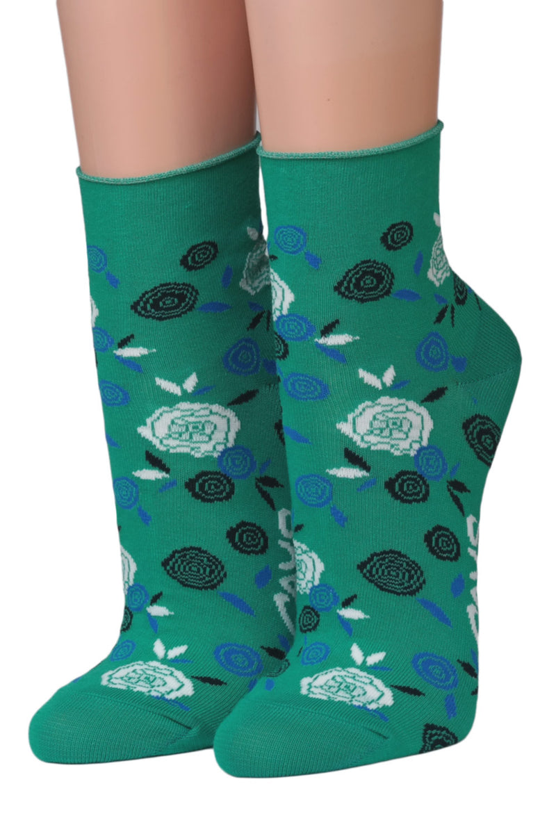 Crönert Socken Rollsaum Smaragd 15507