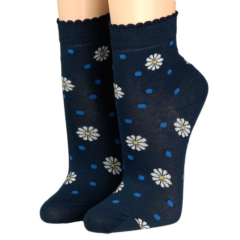 Crönert Socken Blüten Blau