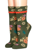 Crönert Socken Blüten Braun 17203