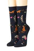 CRÖNERT Damensocken mit Rollrand von Katzen und Mäusen 18211