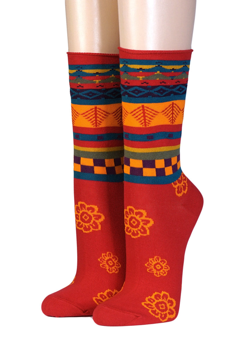 CRÖNERT Damensocken mit Rollrand Hygge 18245