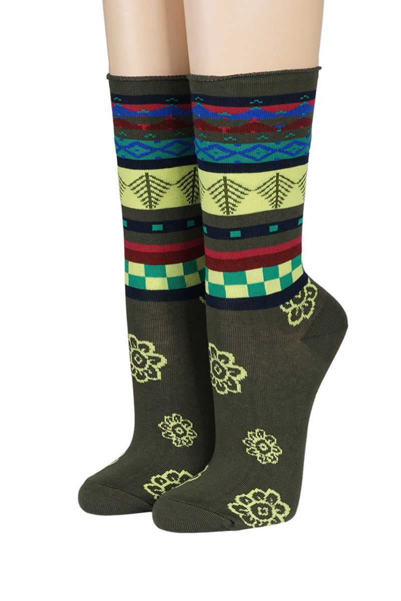 CRÖNERT Damensocken mit Rollrand Hygge 18245