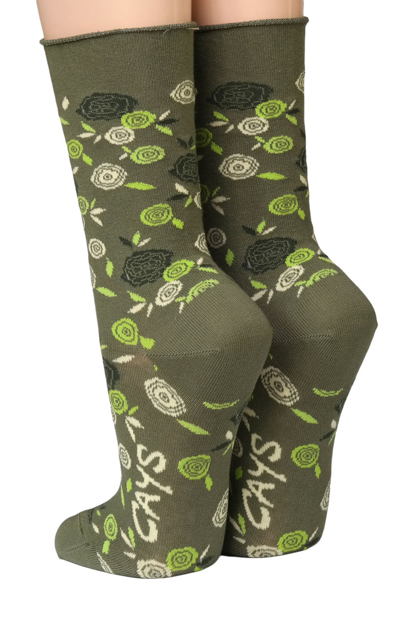 Crönert Socken Rosen Oliv