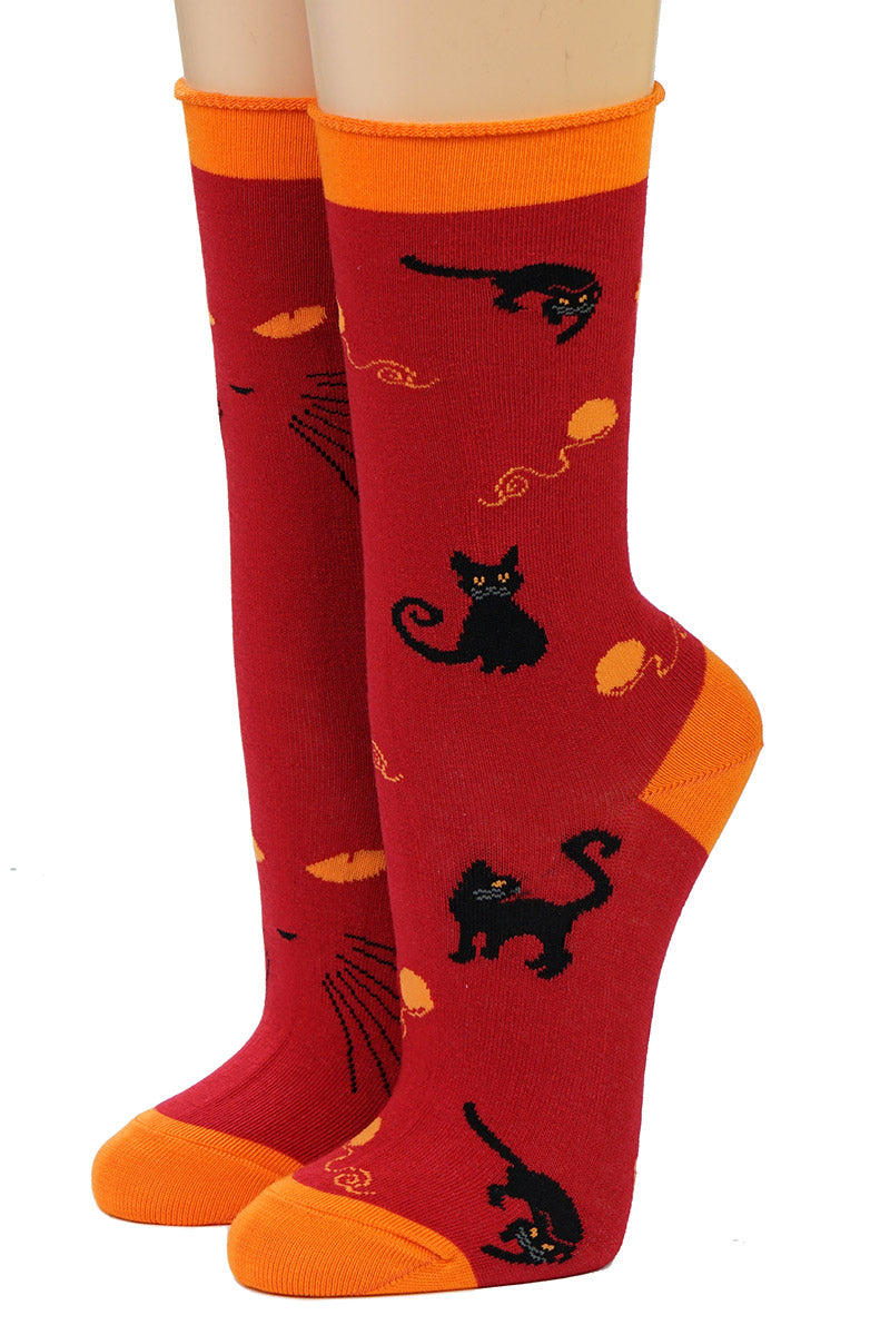 Crönert Socken Katzen Rot 