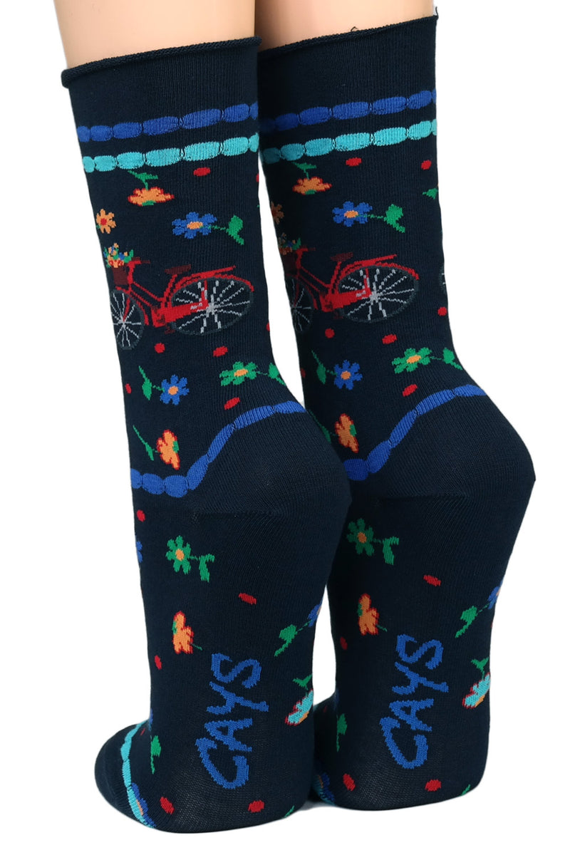 Crönert Socken Blüten Blau