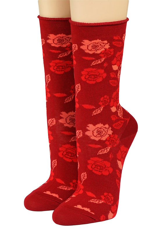 Crönert  Damensocken Hellroten Rosen