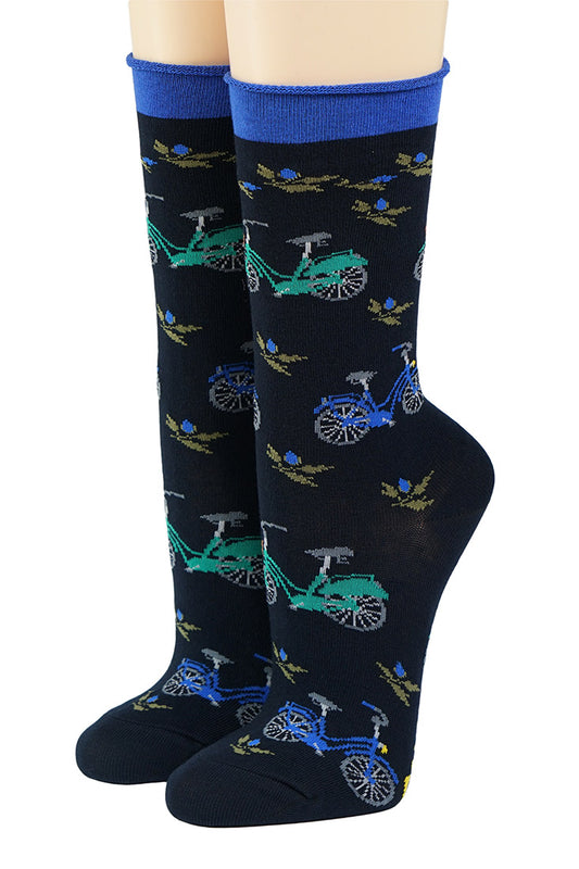 Crönert Socken Blüten Marine 