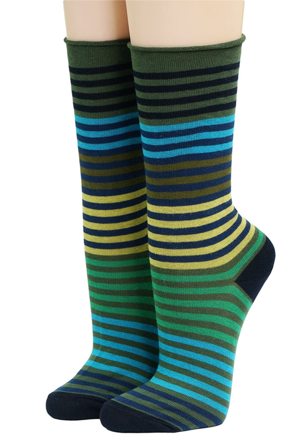 Crönert Olive Ringelsocken mit Rollrand