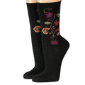 Crönert Damensocken mit Rollrand Blumenranke Crönert Socken