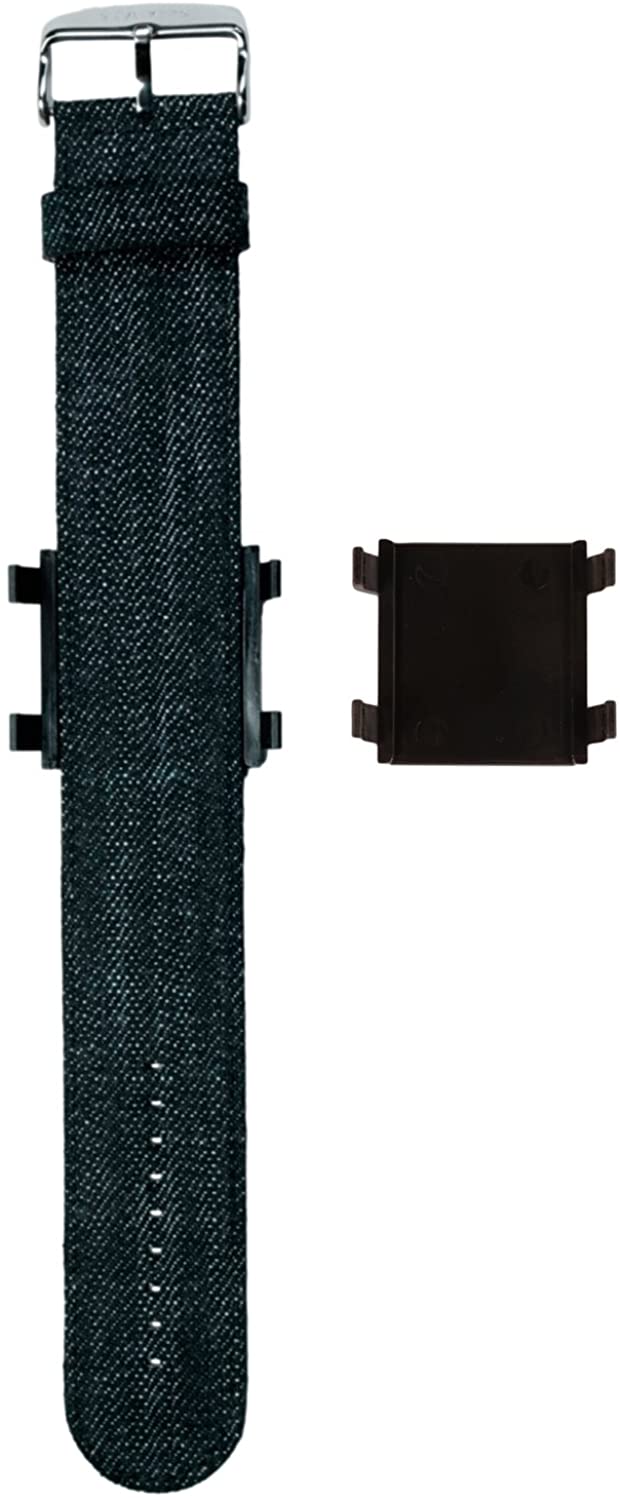 Stamps Damenarmband Textil Jeans schwarz