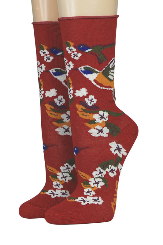 Crönert Damensocken Bunt Vögel Blüten