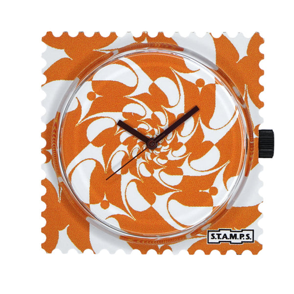 Stamps Uhr orange weiß