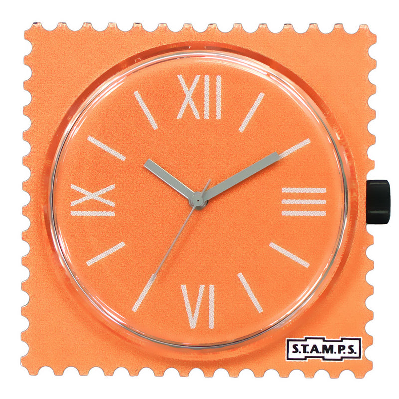 Stamps Uhr Fresh Coral mit Römischen Zahlen