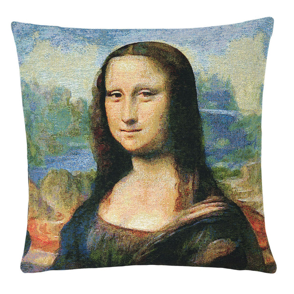 Gobelinkissen Das Lächeln der Mona Lisa nach Da Vinci