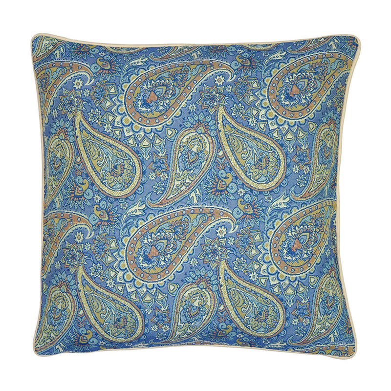 Gobelin Kissenhülle Paisley blau