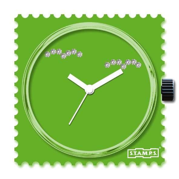 Stamps Zifferblatt einfarbig grün