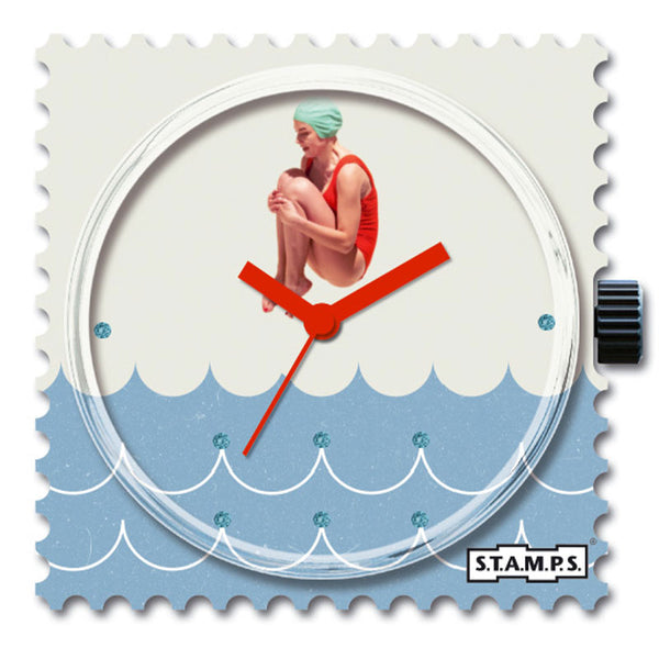 Stamps Uhr Wasserspringer Baden