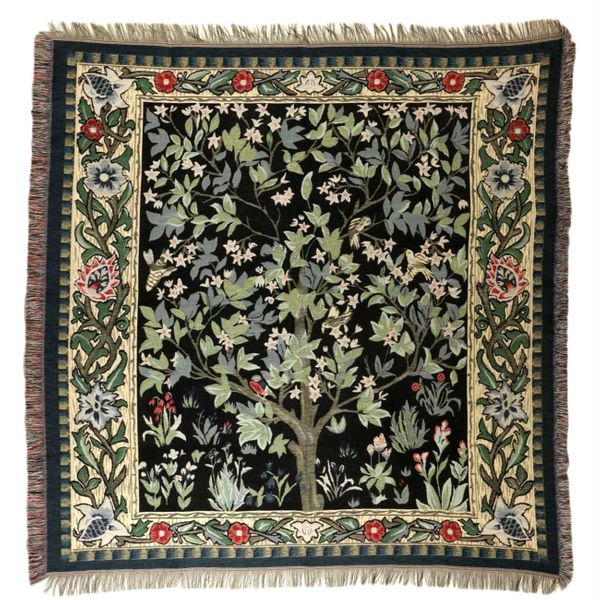Belgian Tapestries Tischdecke Tree Of Life By William Morris 140 x 140 cm Belgian Tapestries 