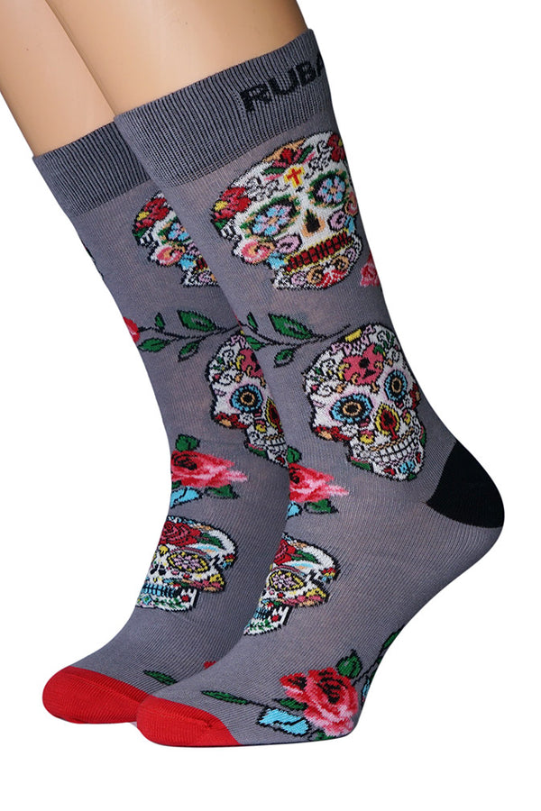 Ruban Rouge Herrensocken Mexican Skulls 40/45