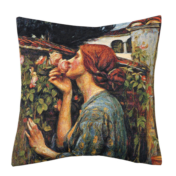Belgian Tapestrie Kissenhülle 45 X 45 cm Soul of the Rose nach J. Waterhouse Gobelinkissen