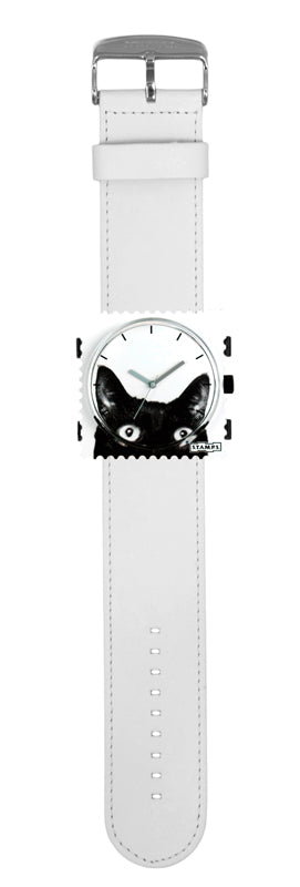 S.T.A.M.P.S. Uhr komplett- Zifferblatt Catwoman mit Armband Classic White S.T.A.M.P.S. Komplett